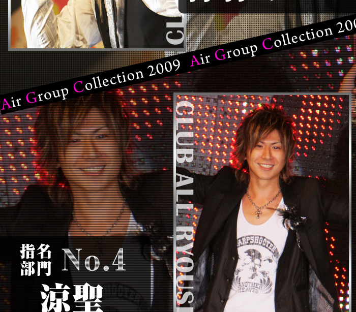 歌舞伎町のホストクラブ、AIR-GROUPのホスト、2009年間指名発表