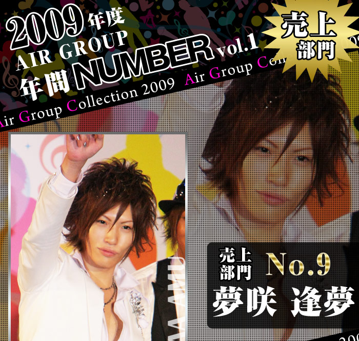 歌舞伎町のホストクラブ、AIR-GROUPのホスト、2009年間ナンバー発表