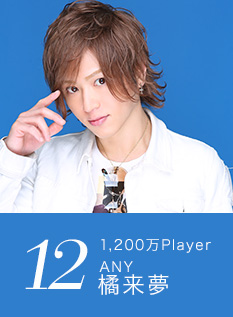 12位 1,200万Player ANY 橘来夢